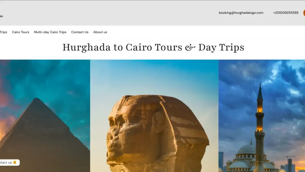 لقطة واجهة موقع hurghadatocairo.com